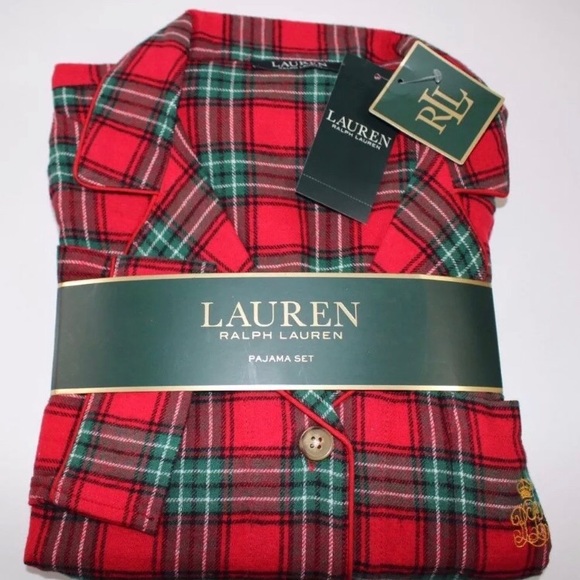 Lauren Ralph Lauren red plaid pajama set - Picture 2 of 7